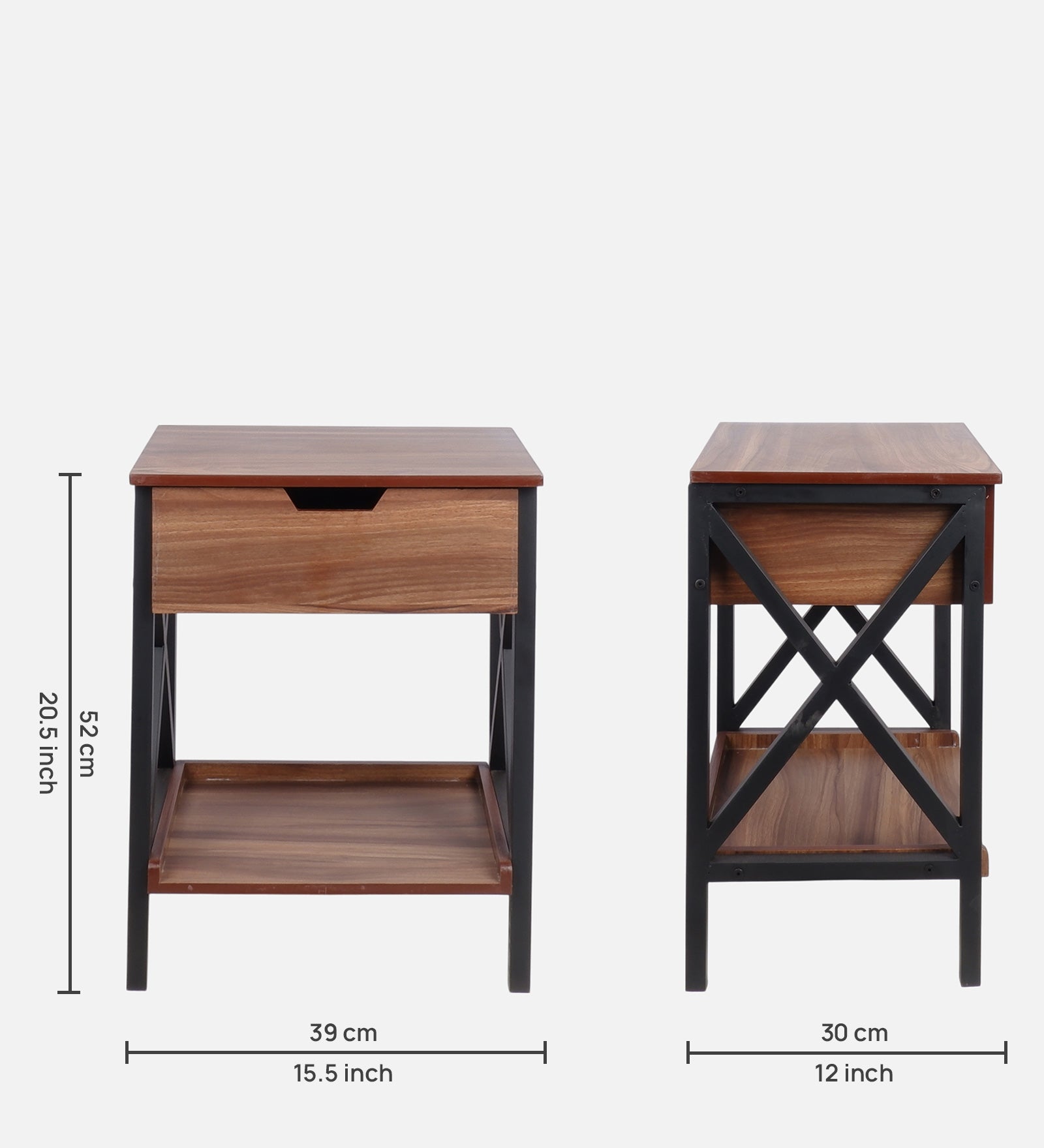 Lucus Bedside Table | Asian Walnut Finish Nightstand