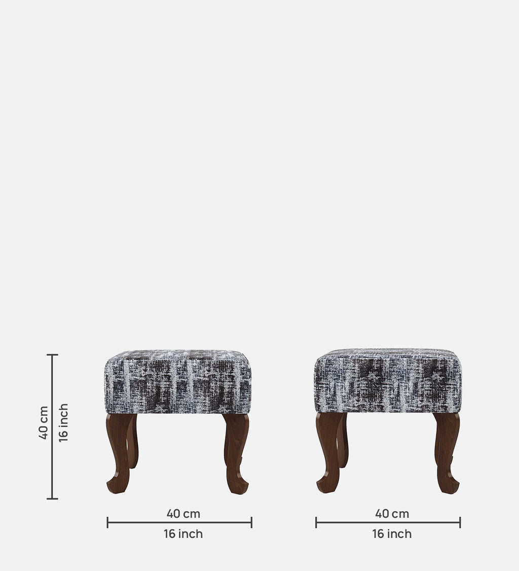 Assam Fabric Seating Ottoman - Walnut Finish - additional angle 6