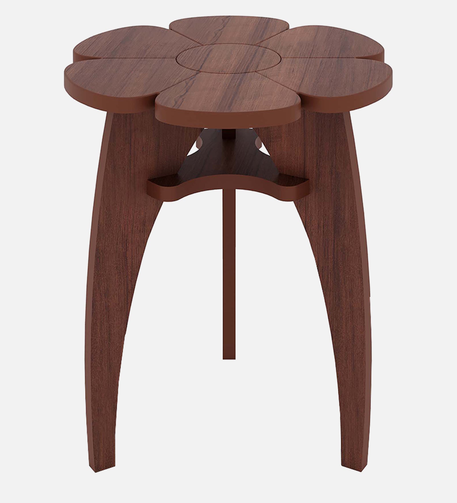 Kosmo End Table - Walnut Finish Compact Side Table - additional angle 5