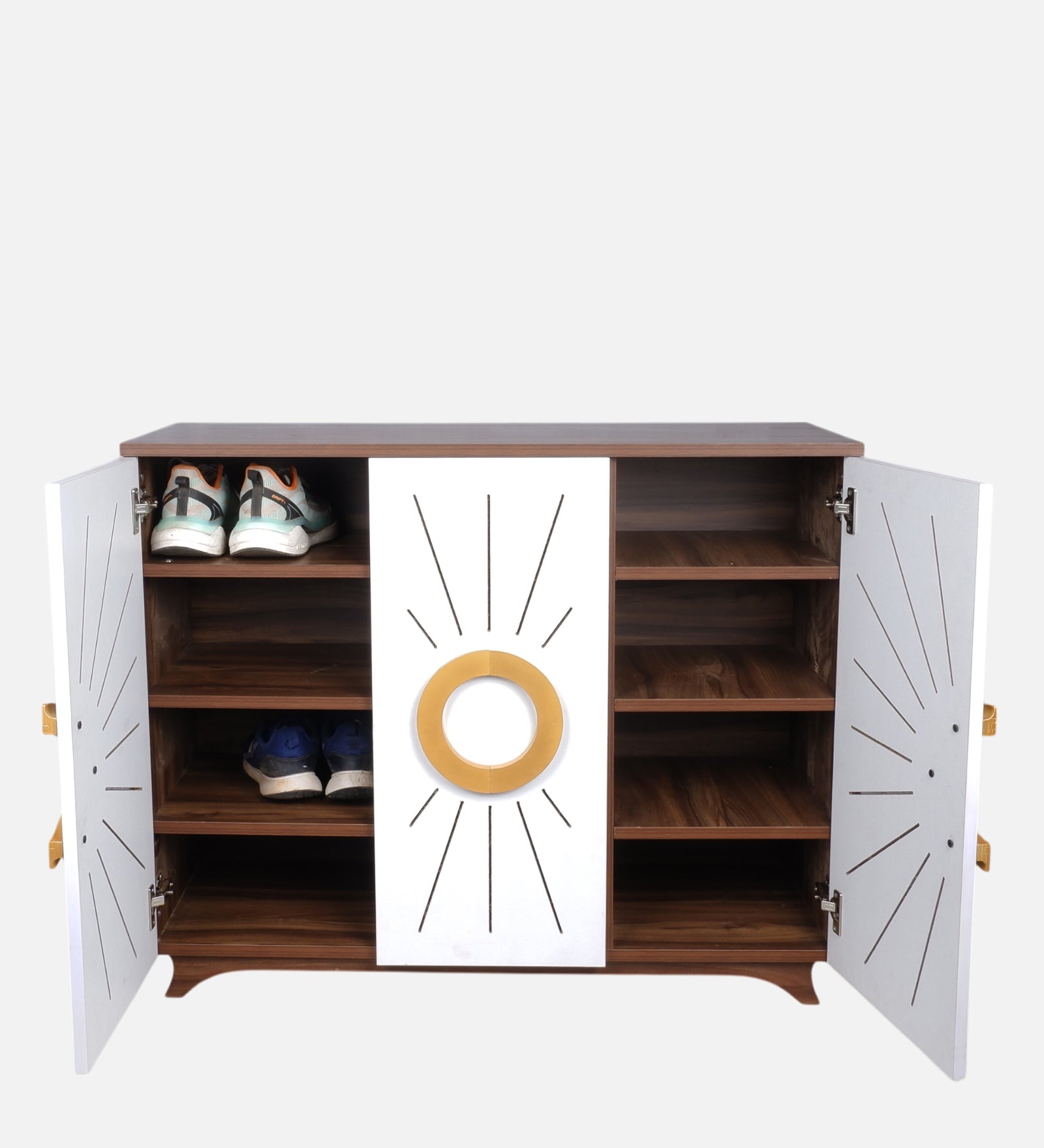 Atlas 22-Pairs 3 Door Shoe Cabinet | White Finish