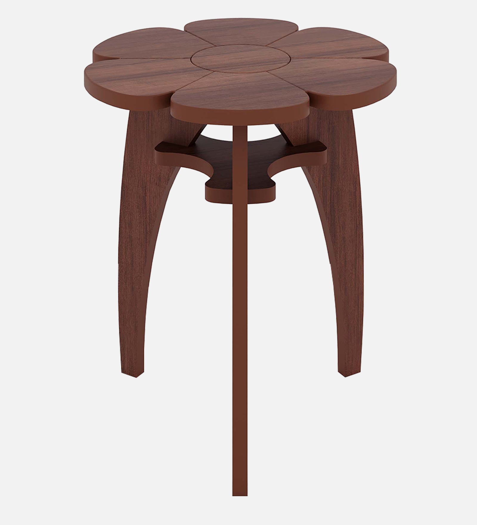 Orca End Table - Walnut Finish Compact Side Table - additional angle 3