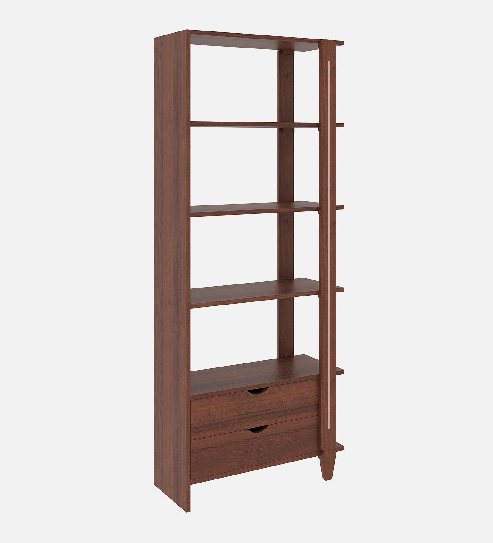 Viola Engineered Wood Bookshelf - Walnut Finish Ladder Bookshelf - additional angle 2