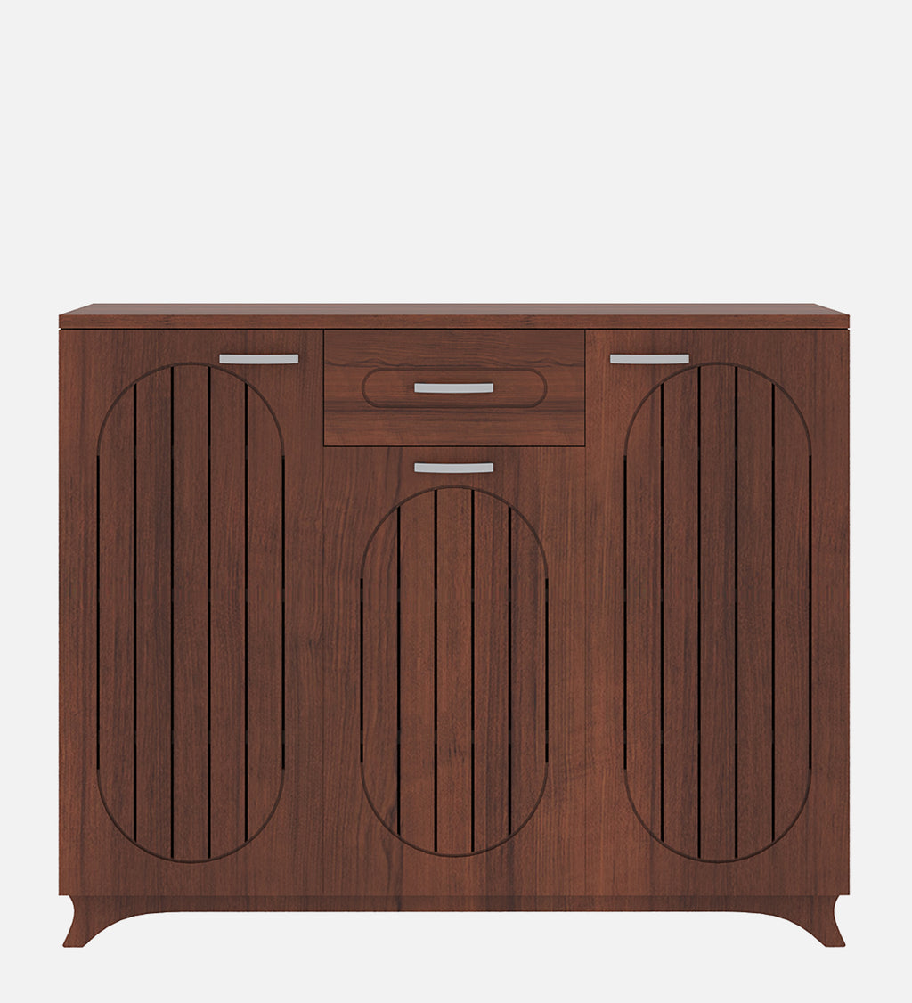 Novo Shoe Rack - Walnut Finish Entryway Storage - additional angle 2
