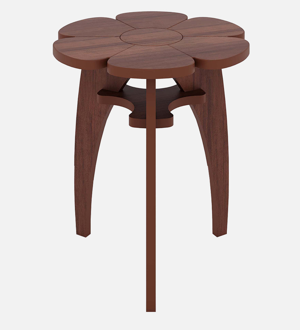 Kosmo End Table - Walnut Finish Compact Side Table - additional angle 4