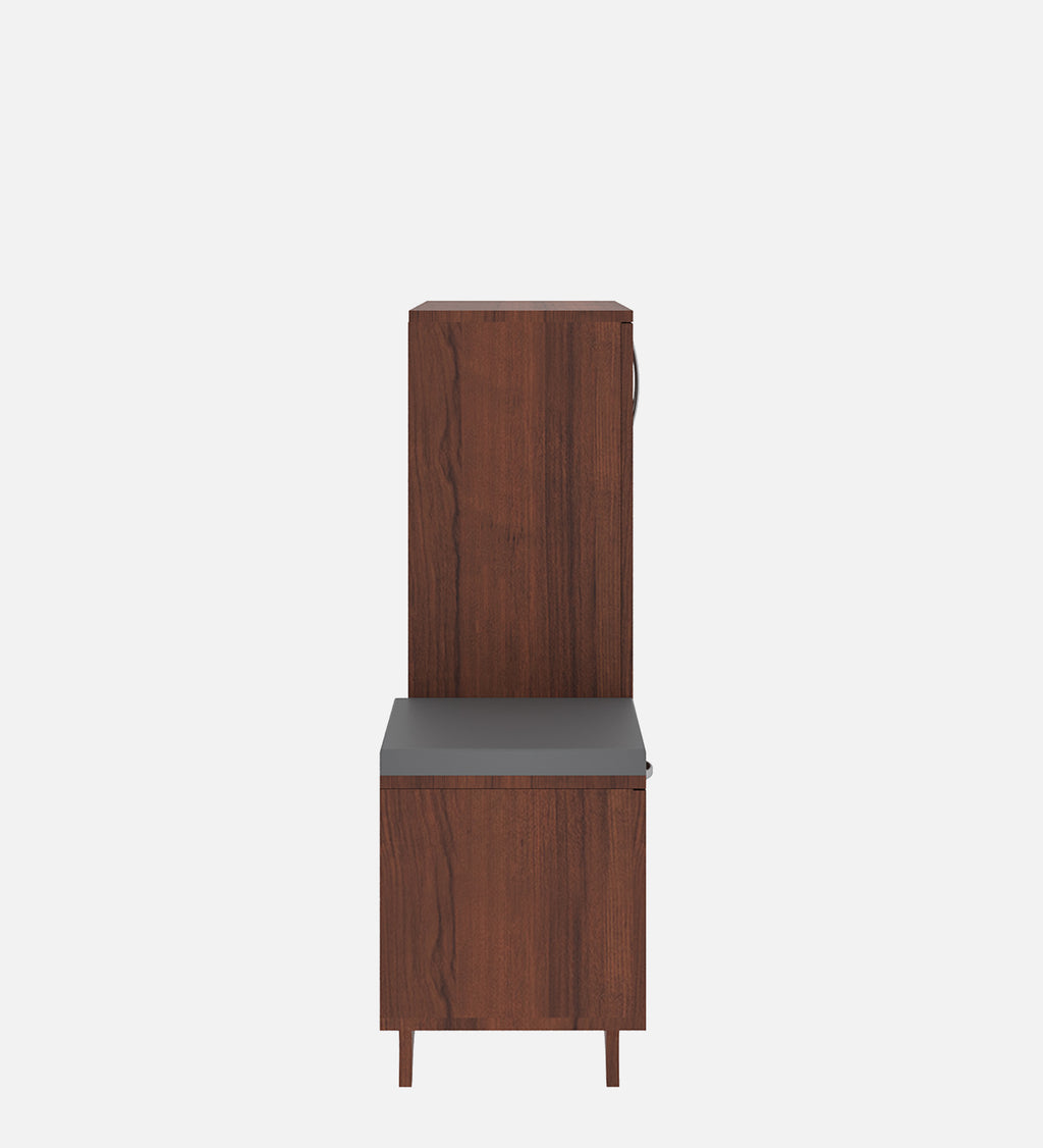 Oscar Shoe Rack with Seating - Walnut Finish - additional angle 5