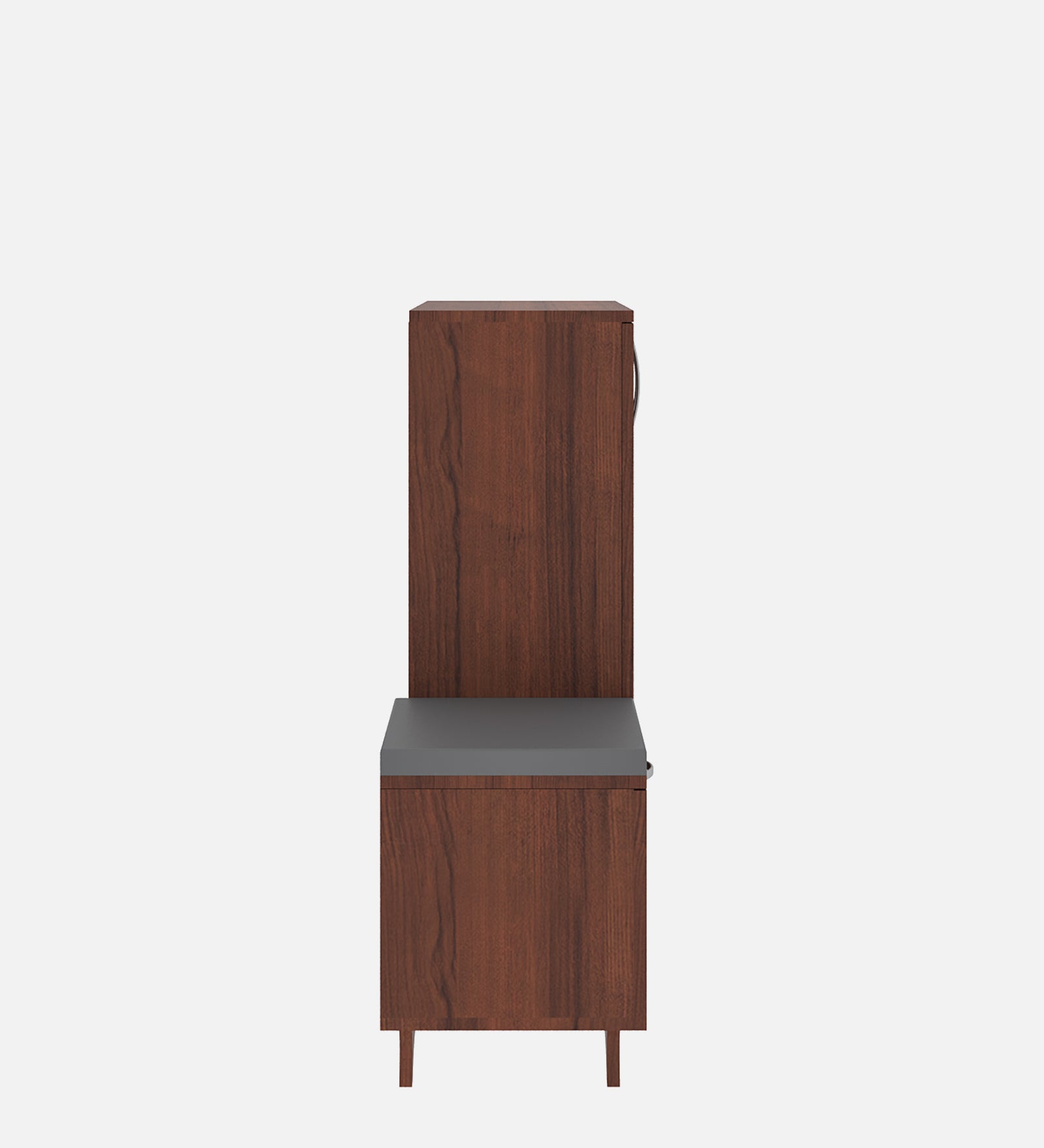 Oscar Shoe Rack with Seating - Walnut Finish - additional angle 5