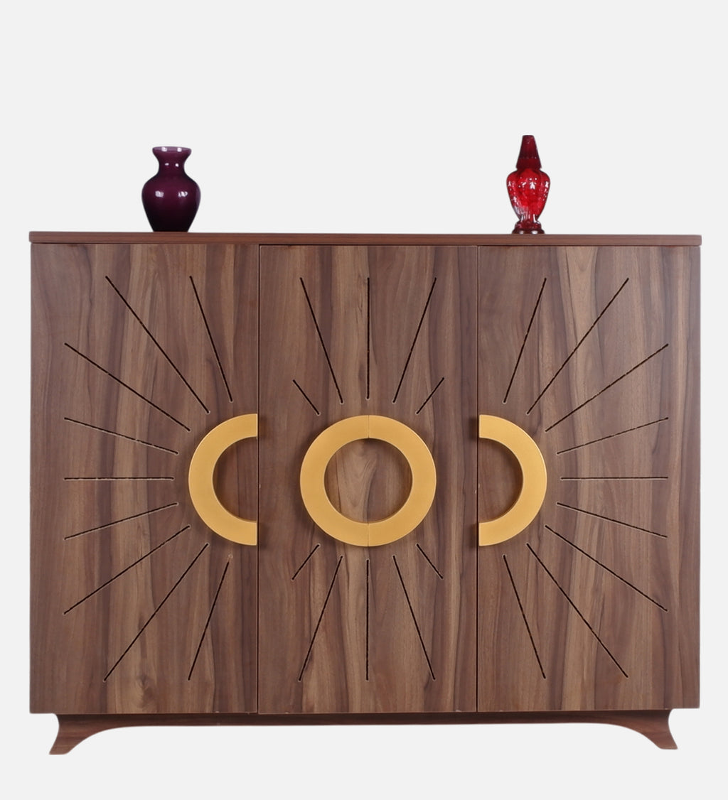 Atlas 22-Pairs 3 Door Shoe Cabinet | Walnut Finish
