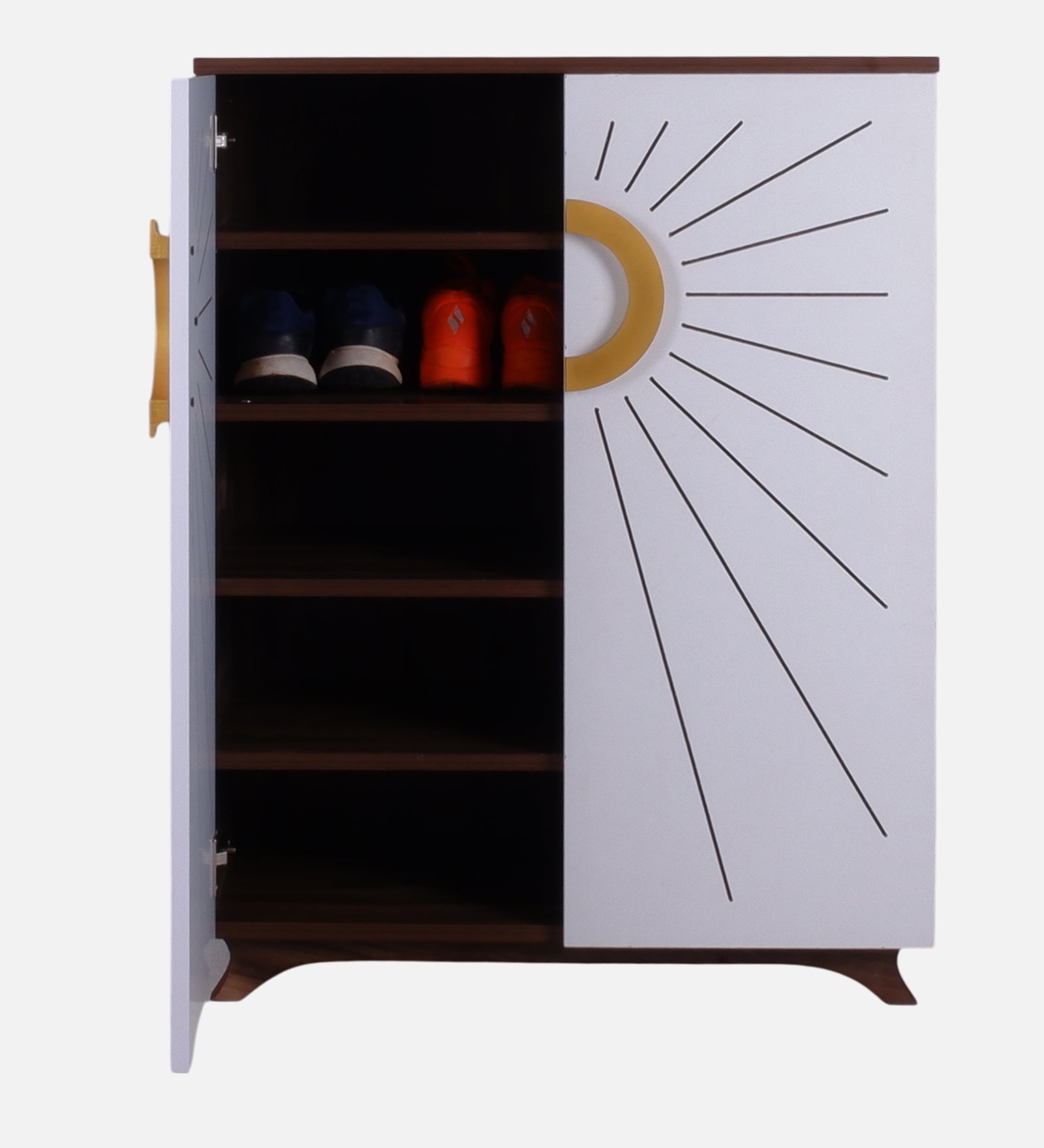 Aurora 20-Pairs Tilt-Out Shoe Cabinet | White Finish