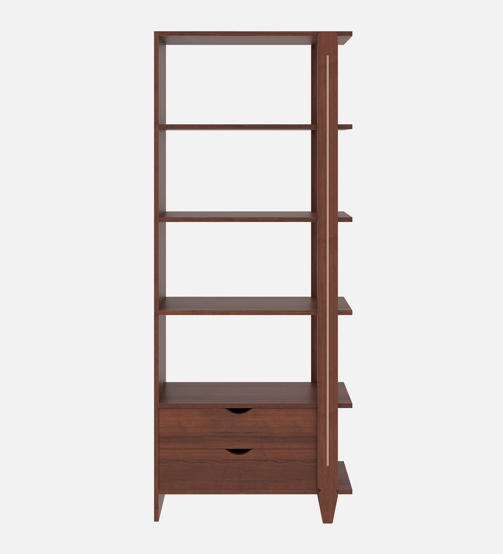 Viola Engineered Wood Bookshelf - Walnut Finish Ladder Bookshelf - additional angle 3