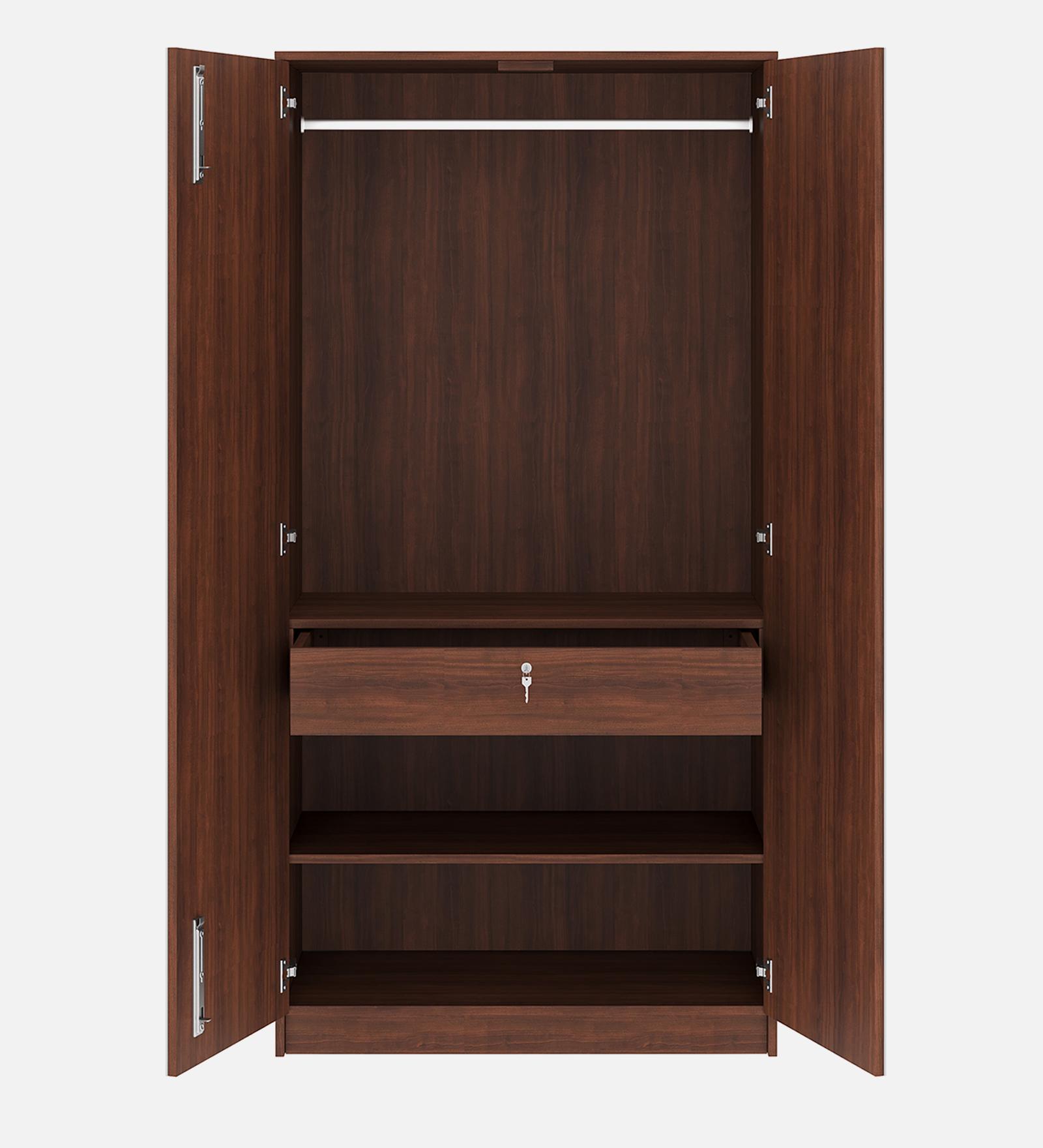 Hendrix 2 Door Wardrobe - Walnut & Grey Finish - additional angle 2