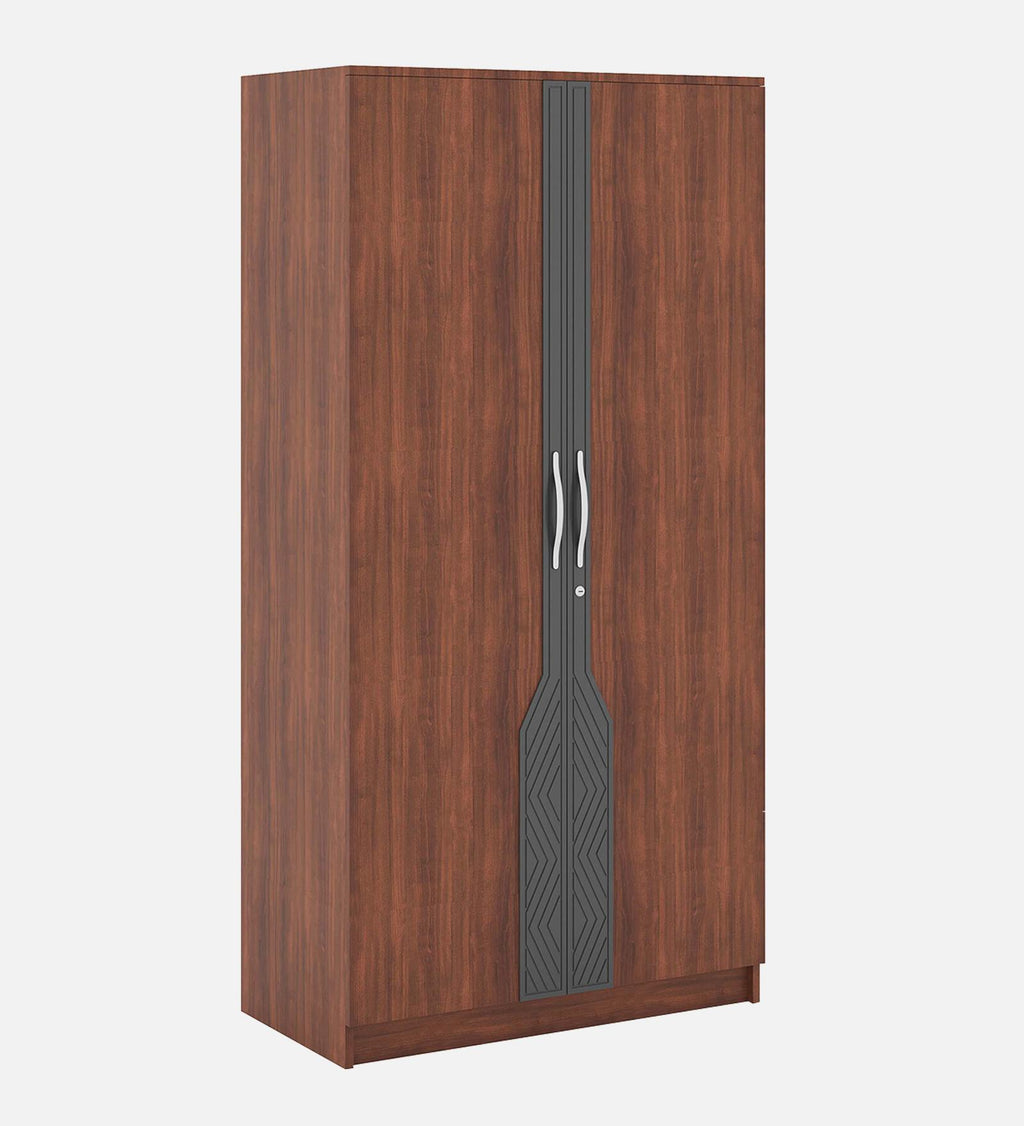 Hendrix 2 Door Wardrobe - Walnut & Grey Finish - additional angle 3