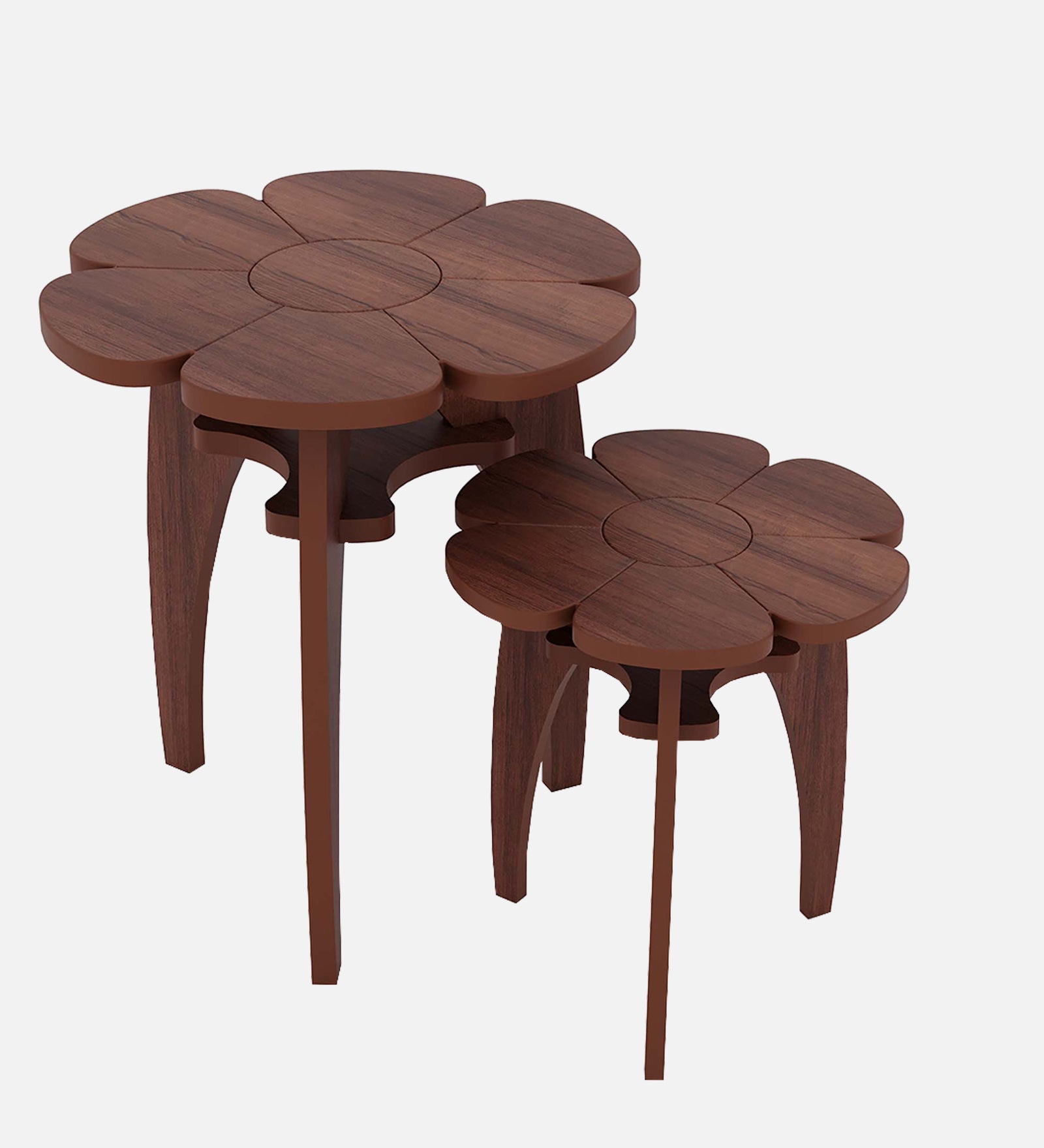 Kosmo End Table - Walnut Finish Compact Side Table - additional angle 3