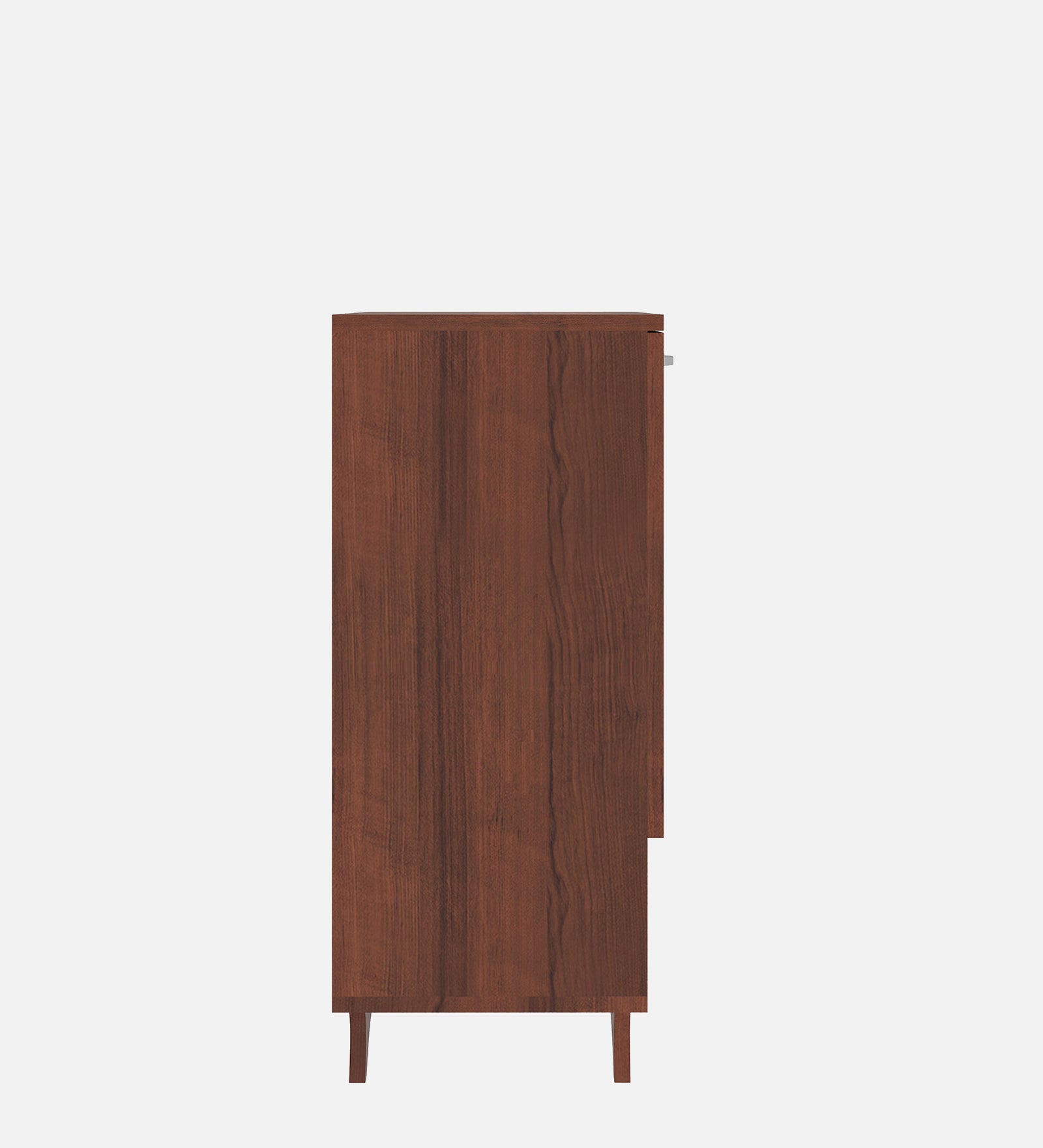 Metro Shoe Rack with Open Shelf - Walnut Finish - additional angle 4