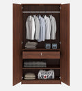 Hendrix 2 Door Wardrobe - Walnut & Grey Finish