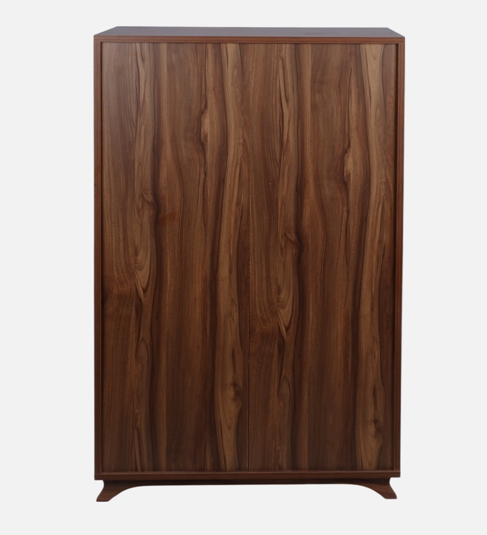 Aurora 20-Pairs Tilt-Out Shoe Cabinet | Walnut Finish