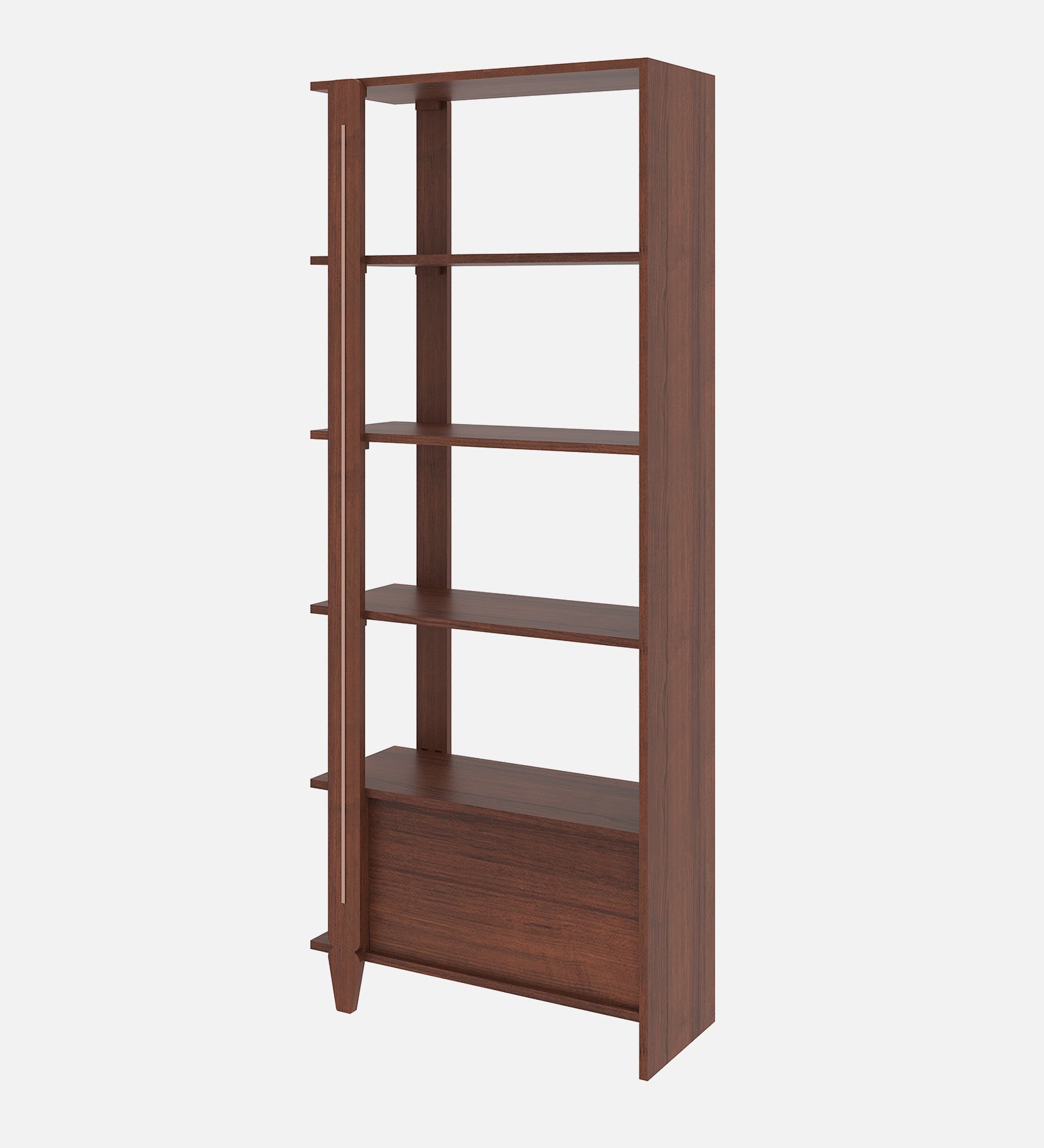 Viola Engineered Wood Bookshelf - Walnut Finish Ladder Bookshelf - additional angle 5