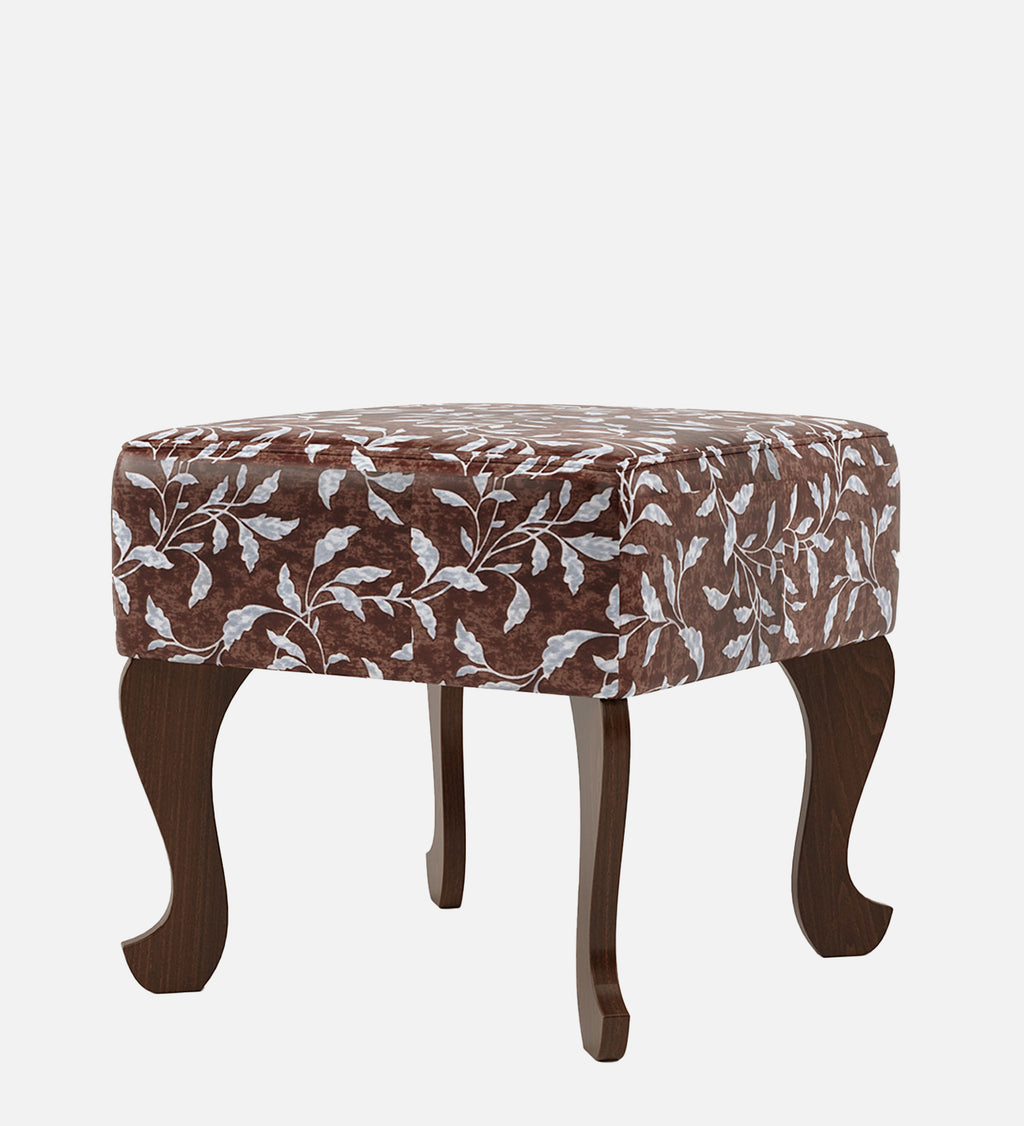 Butterfly-Shaped Ottoman - Walnut Finish with Shelves - additional angle 6
