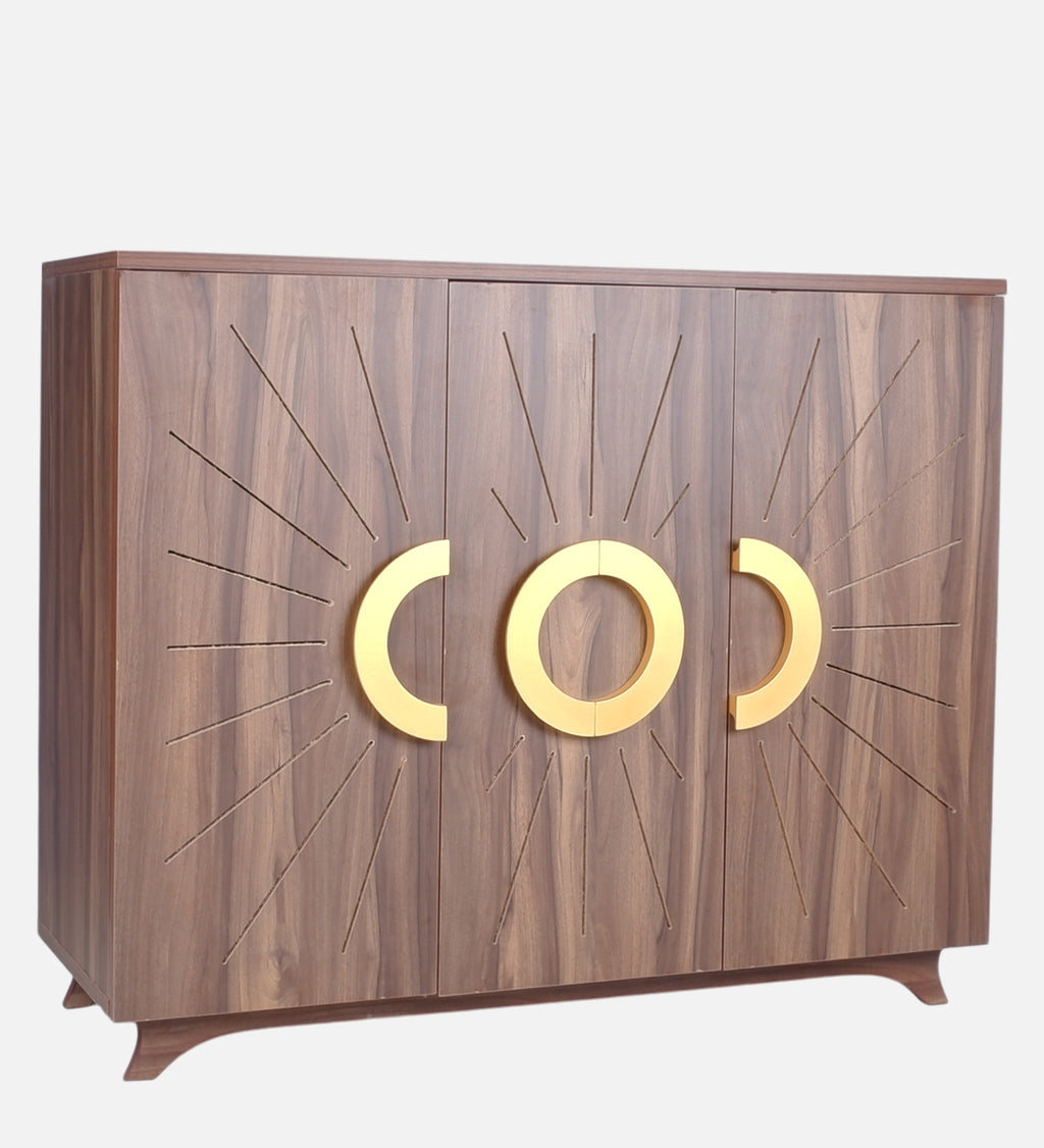 Atlas 22-Pairs 3 Door Shoe Cabinet | Walnut Finish