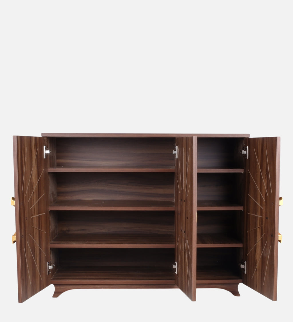 Atlas 22-Pairs 3 Door Shoe Cabinet | Walnut Finish