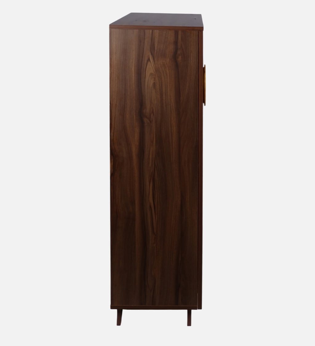 Astra 24-Pairs 2 Door Shoe Cabinet | Walnut Finish