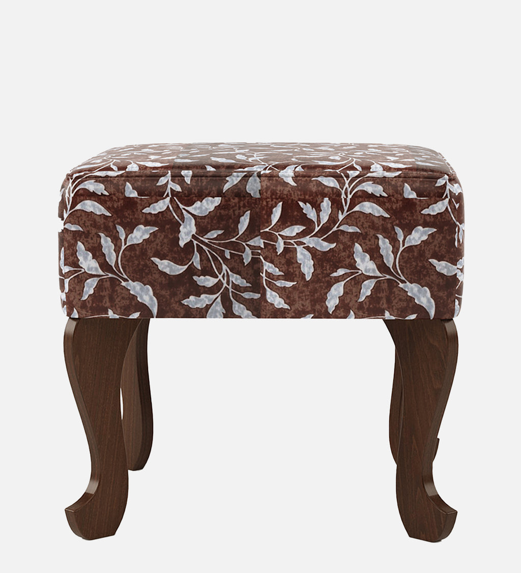 Butterfly-Shaped Ottoman - Walnut Finish with Shelves - additional angle 7