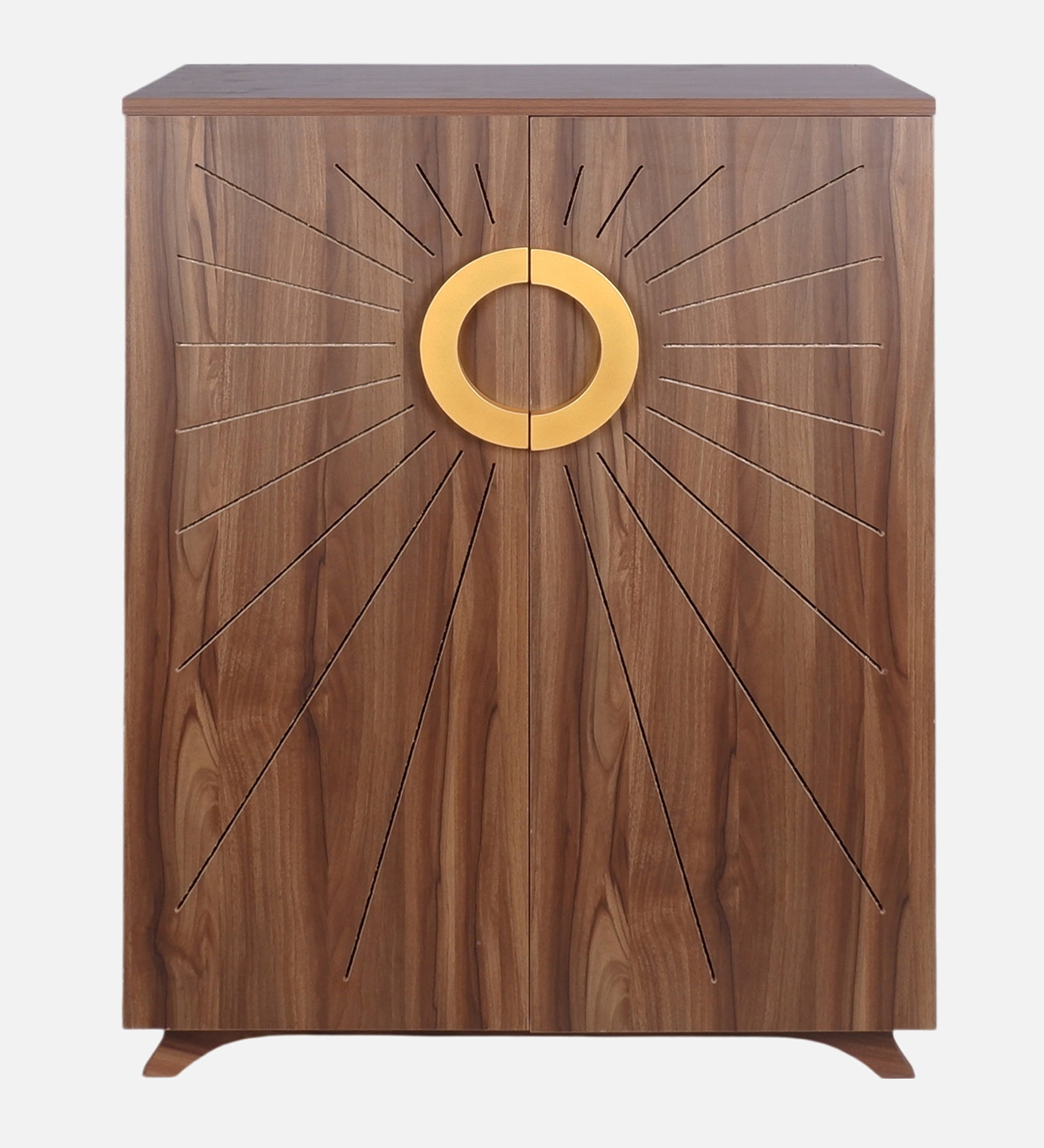 Aurora 20-Pairs Tilt-Out Shoe Cabinet | Walnut Finish