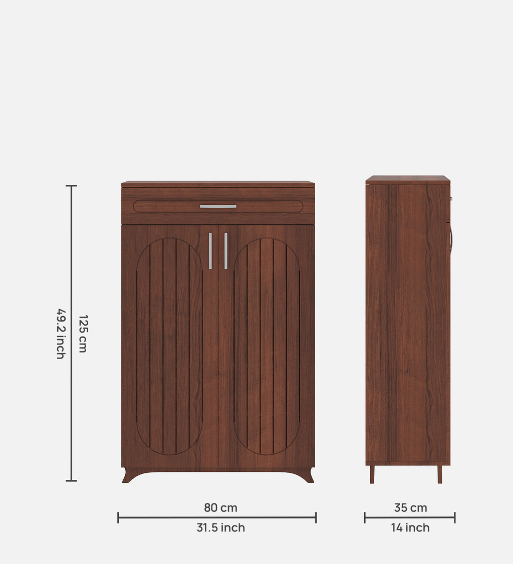 Pipevine Shoe Rack with Drawer - Walnut Finish - additional angle 5