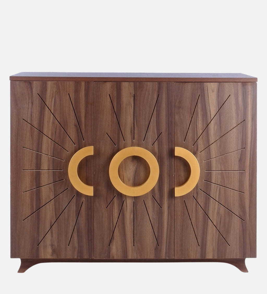 Atlas 22-Pairs 3 Door Shoe Cabinet | Walnut Finish