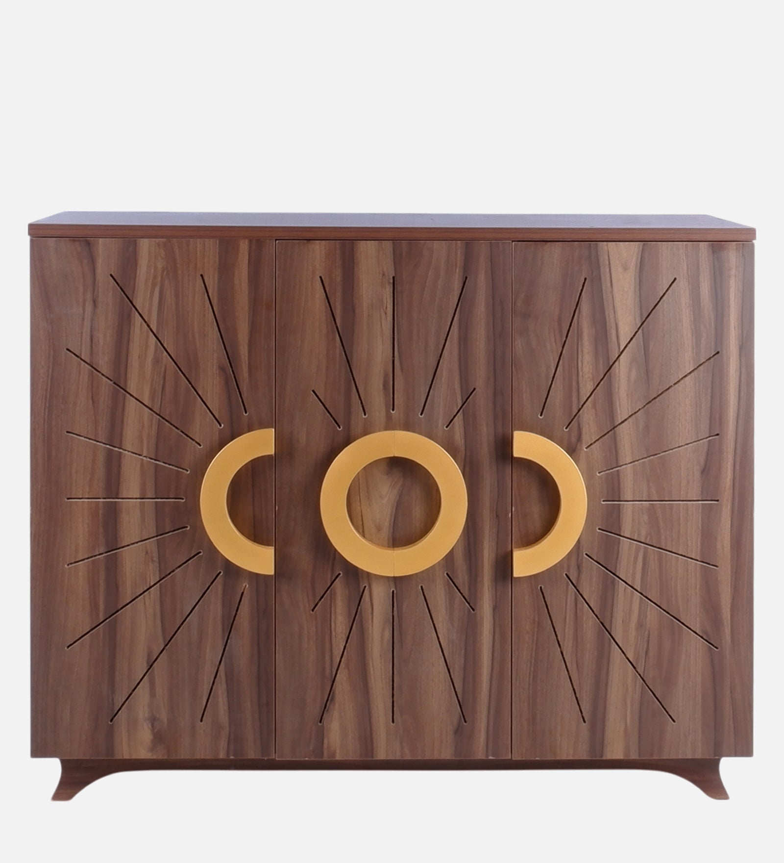 Atlas 22-Pairs 3 Door Shoe Cabinet | Walnut Finish