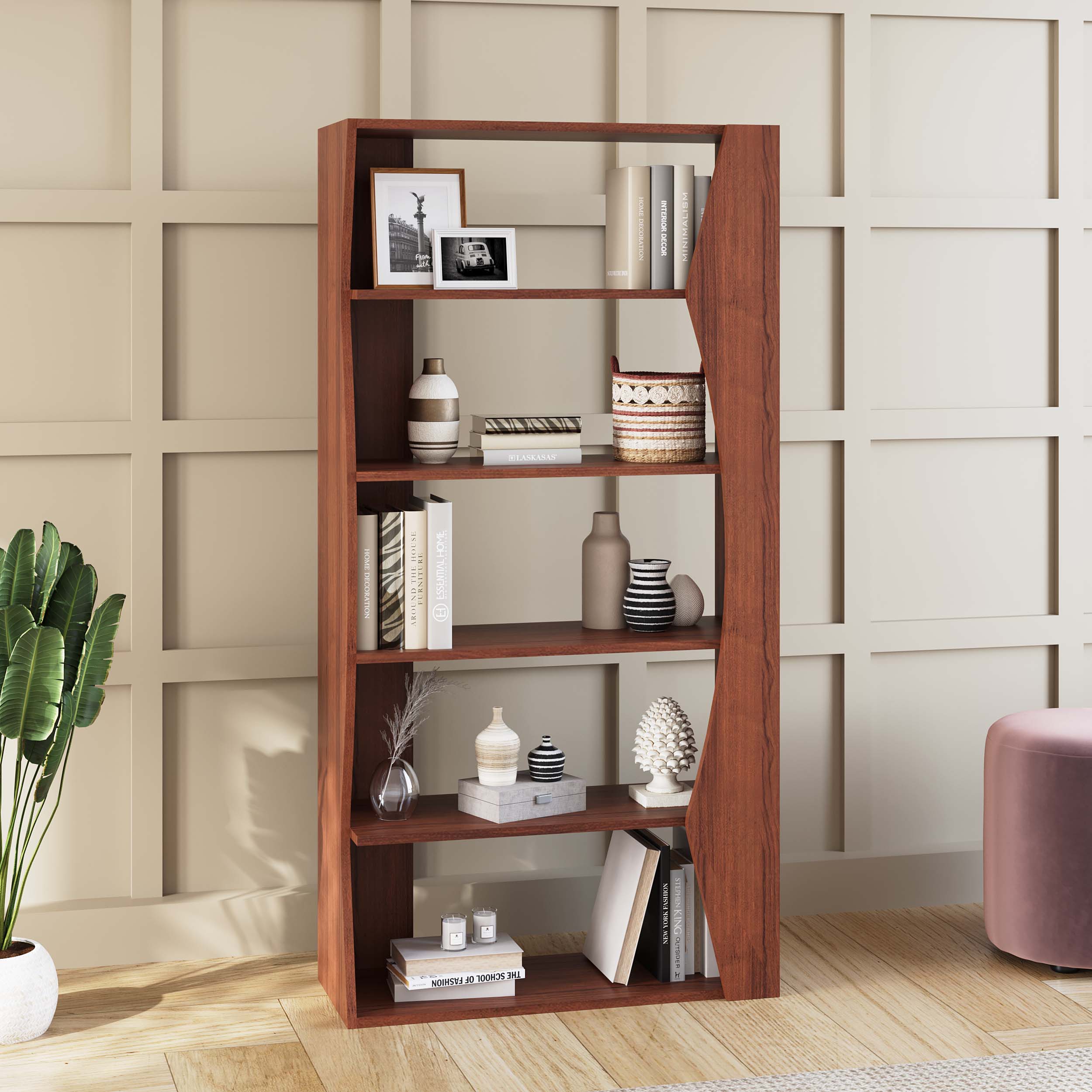Lilac Bookshelf - Walnut Finish, Cross-Ventilated