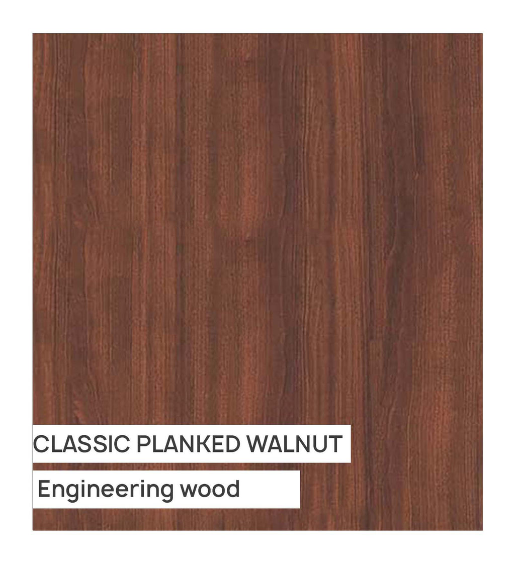 Opera 2 Door Wardrobe - Walnut & Natural Wood Finish - additional angle 5
