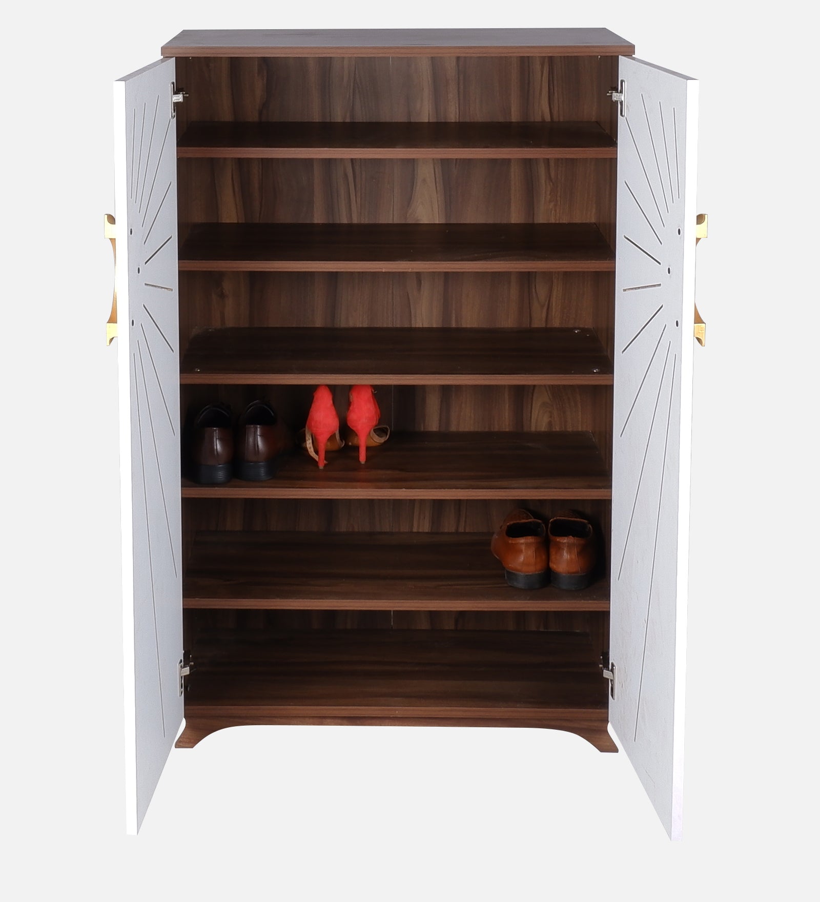 Astra 24-Pairs 2 Door Shoe Cabinet | White Finish