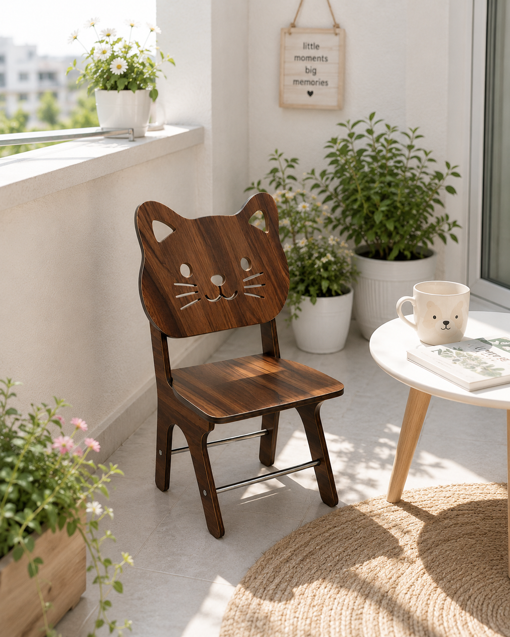 Kids Wooden Chair - Yellow, Ages Up to 6 Years - in-use lifestyle shot 3