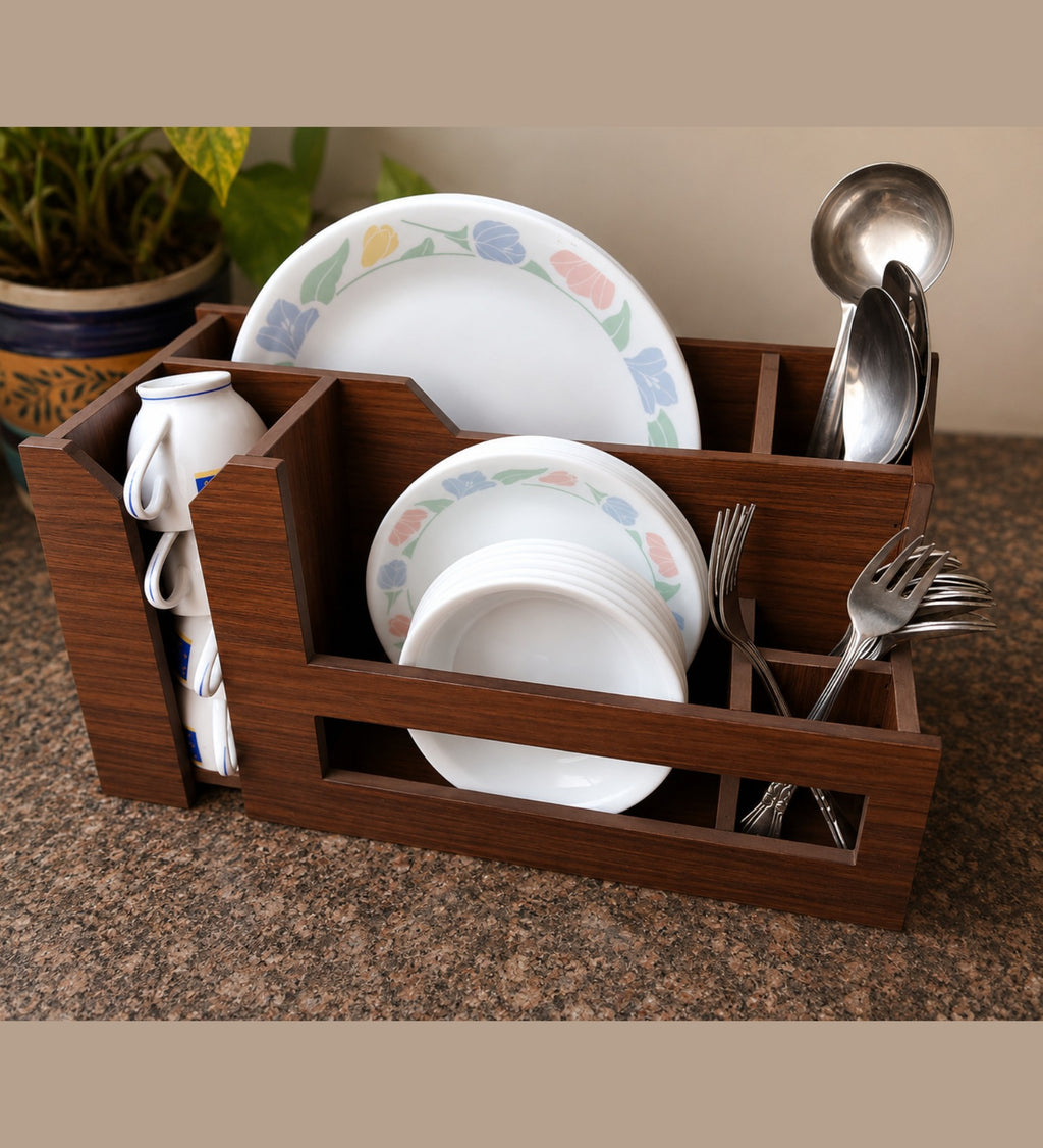 Kitchen Organizer - Walnut Finish, 3-Shelf - additional angle 5