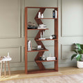 Cassia Tall Bookshelf - Walnut Finish, Slim Design