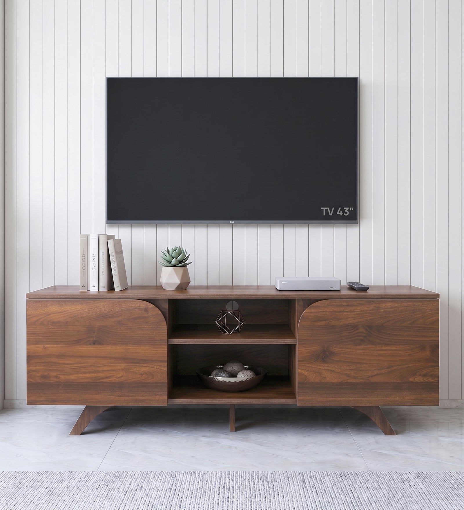 RayTrees No-Strip Minimalist TV Unit | Wood Finish
