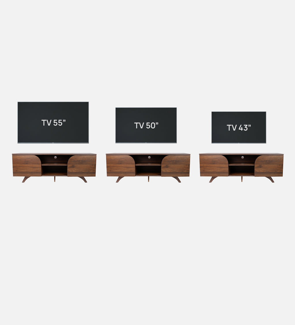 RayTrees No-Strip Minimalist TV Unit | Wood Finish