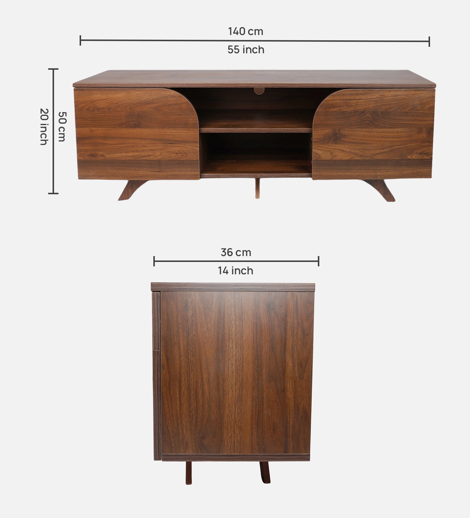 RayTrees No-Strip Minimalist TV Unit | Wood Finish