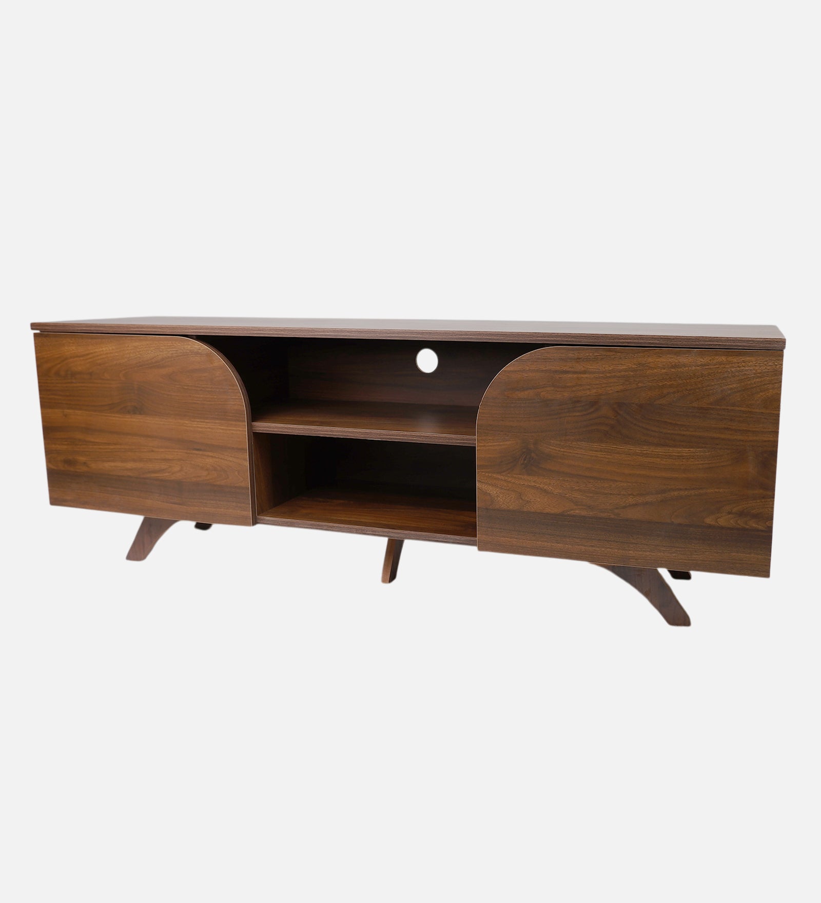 RayTrees No-Strip Minimalist TV Unit | Wood Finish