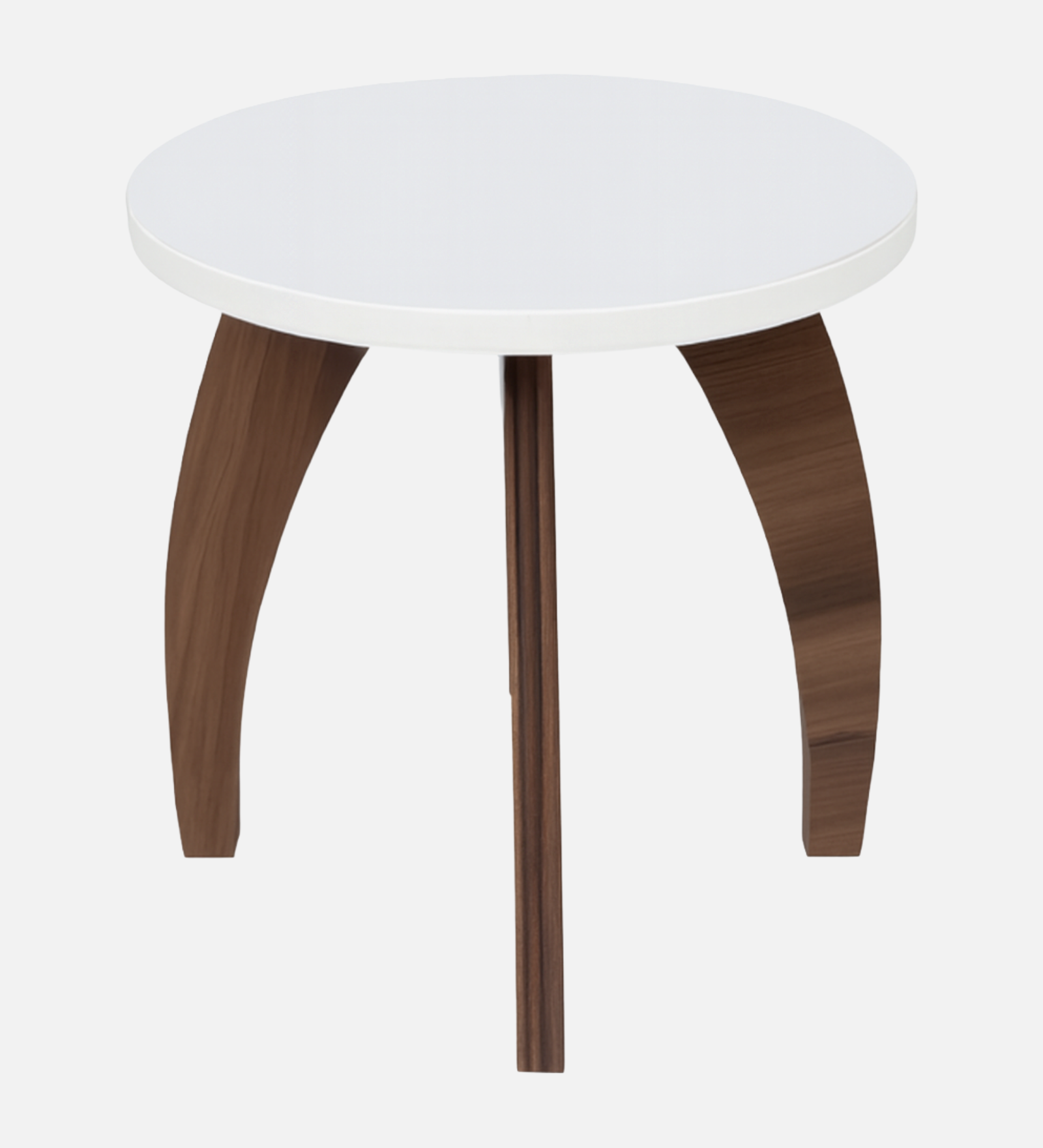 RayTrees Four Leg Round Table/Stool | White Finish
