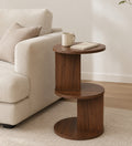 RayTrees Round Table | Walnut Finish Side Table