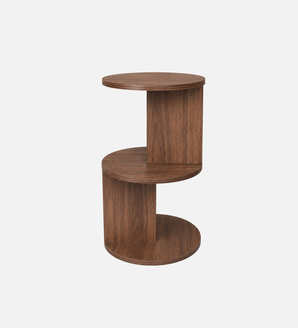 RayTrees Round Table | Walnut Finish Side Table