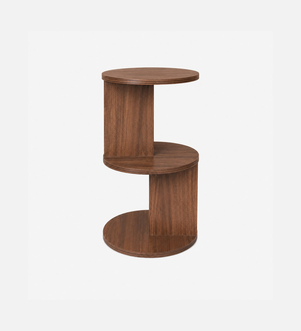 RayTrees Round Table | Walnut Finish Side Table