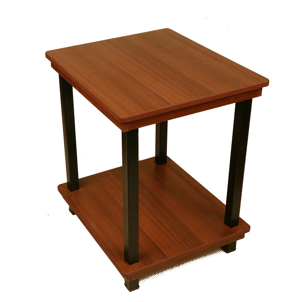 Valeria End Table - Walnut Finish Side Table - additional angle 2