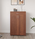 Pipevine Shoe Rack with Drawer - Walnut Finish