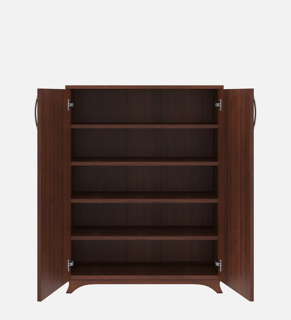 Alvo Tilt-Out Shoe Rack - Walnut Finish - additional angle 6