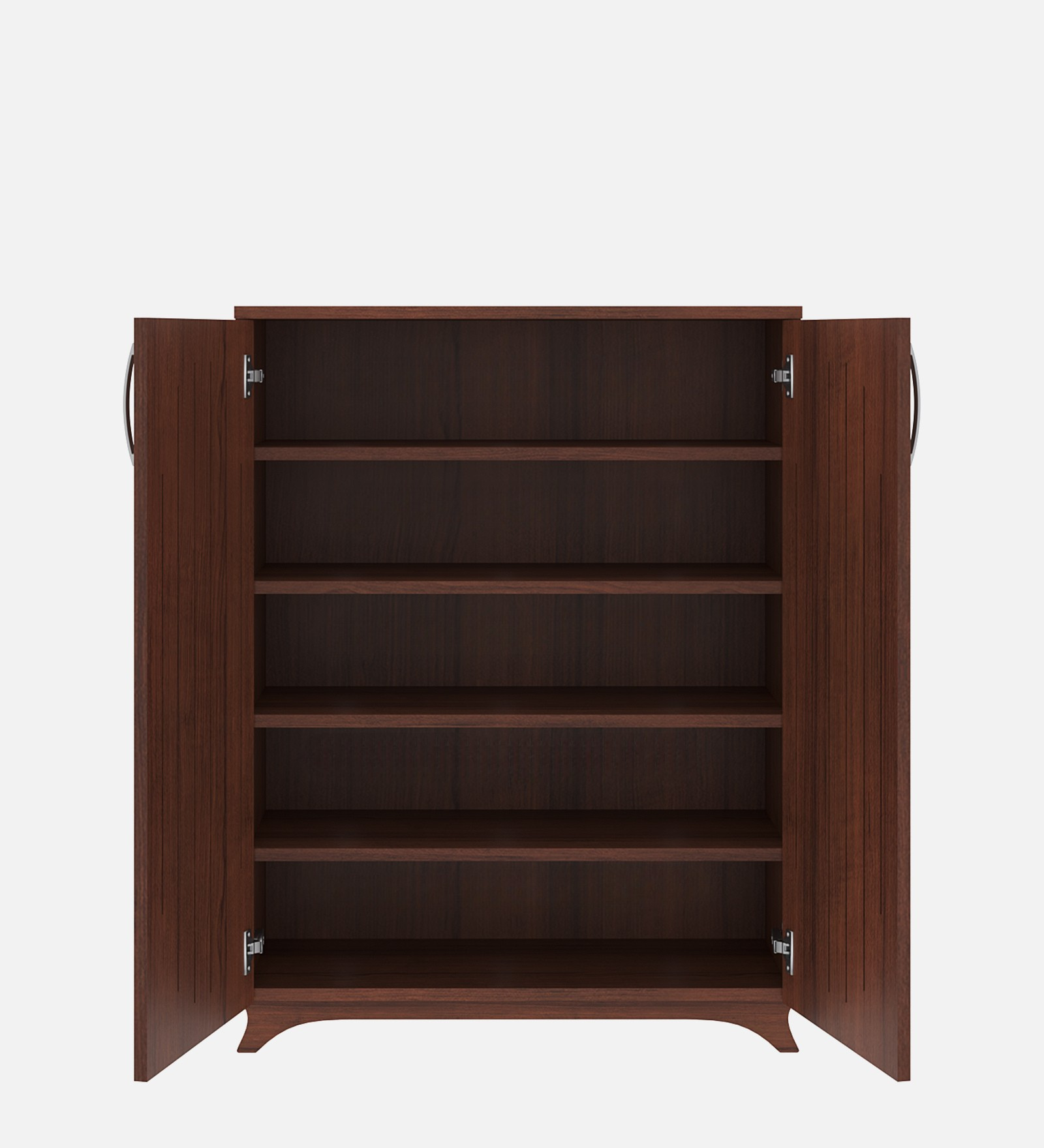 Alvo Tilt-Out Shoe Rack - Walnut Finish - additional angle 6