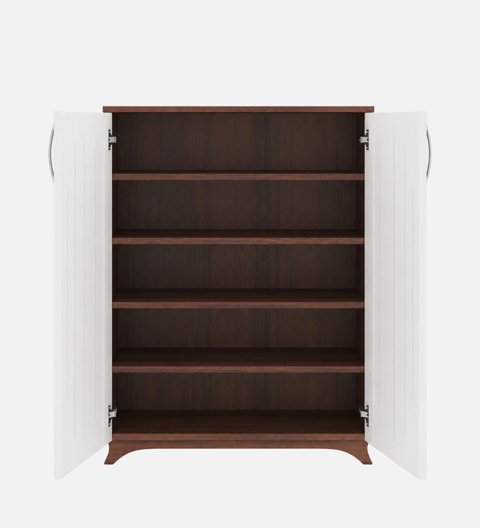 RayTrees Alvo Tilt-Out Shoe Rack | Walnut &amp; White