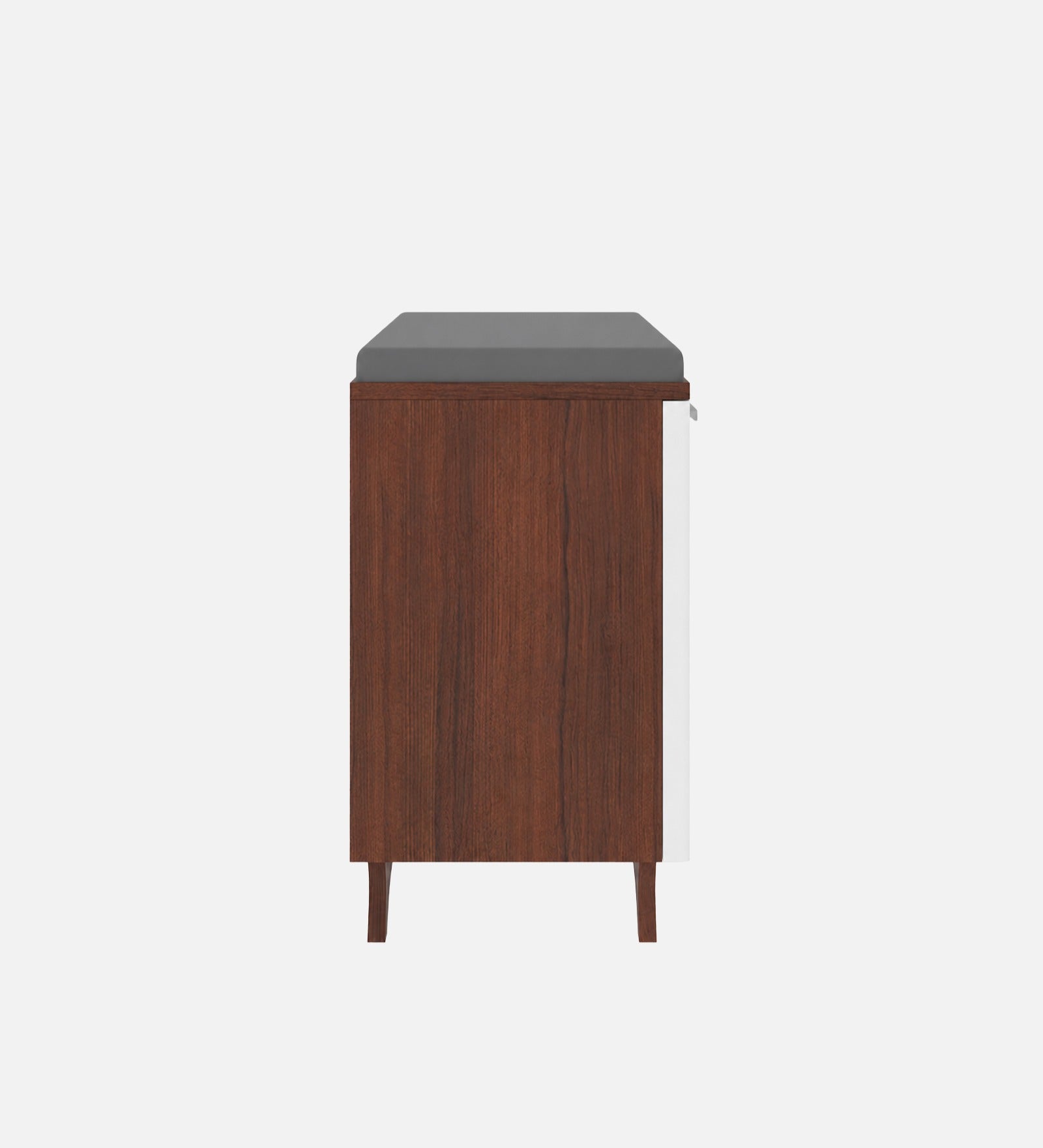 RayTrees Clove 2 Door Shoe Rack with Seating | Walnut &amp; White