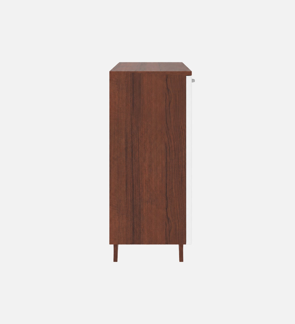 RayTrees Novo Shoe Rack | Walnut &amp; White Two-Tone Finish